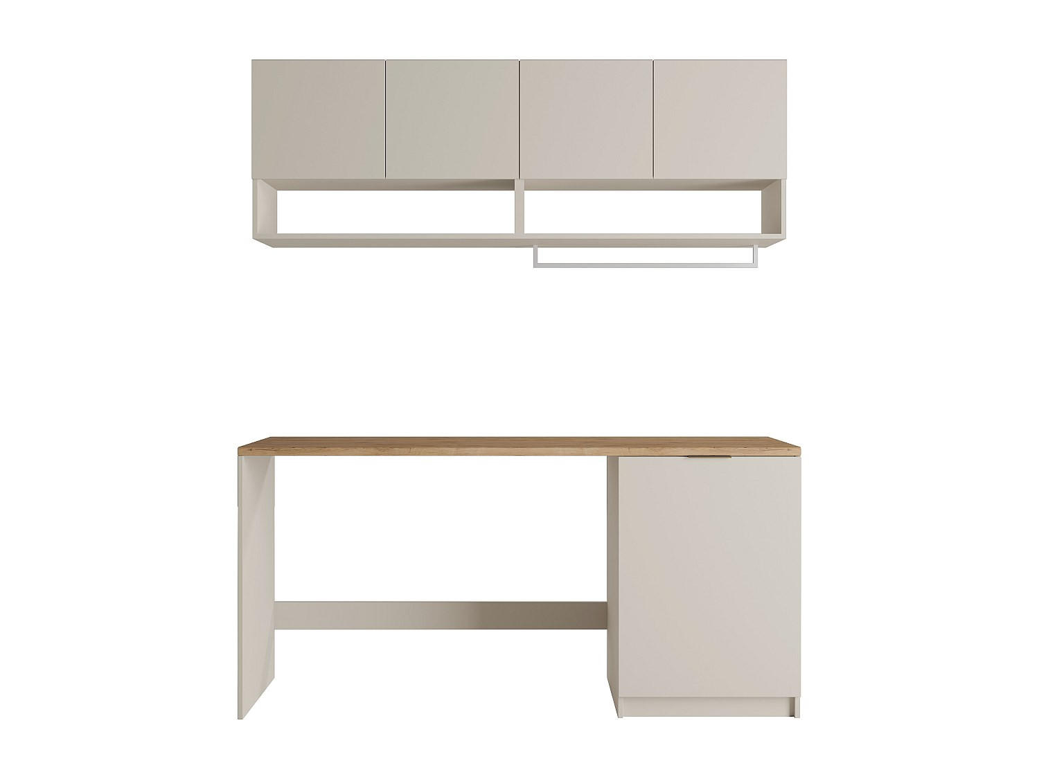 WASCHMASCHINENMÖBEL - 182 cmcm x 60 cmcm - Holz, Platte - Beige, Naturfarben Hell - NATAJI - Beige/Naturfarben, Holz (182/88/60cm) - Vente-Unique