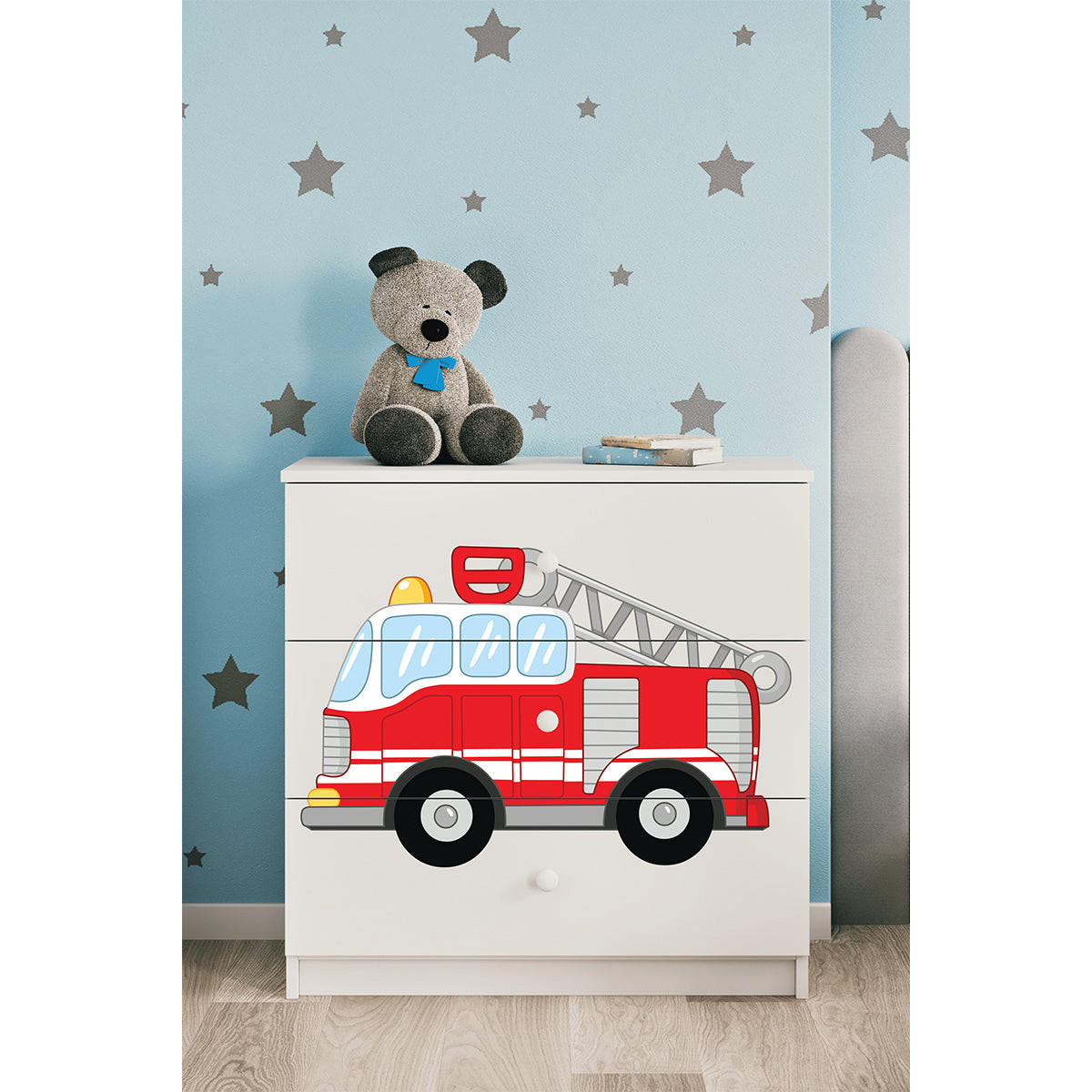 BYRÅ Babydreams Brandkår 81/81/41 - Vit, Träbaserade material (81/80/41cm) - Petits-meubles