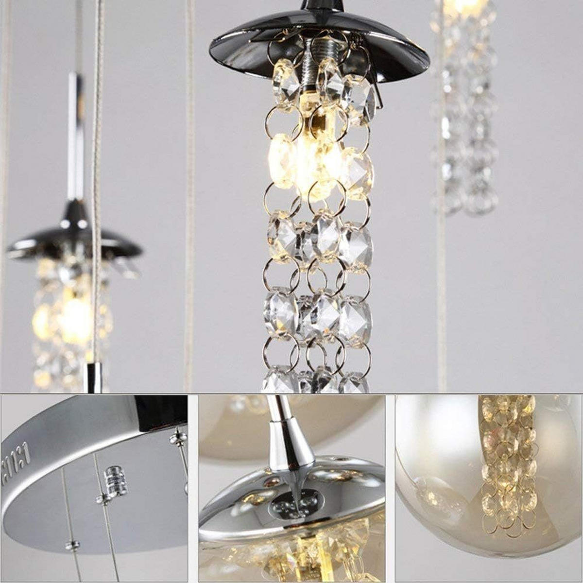 HÄNGELEUCHTE Energie 10-flammig 41/41/240 cm - Bernsteinfarben, Glas (41/41/240cm) - Nettlife