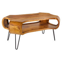 COUCHTISCH ORGANIC LIVING Sheesham rechteckig Natur 100cm - Braun, Holz/Metall (60/100/47cm) - riess-ambiente