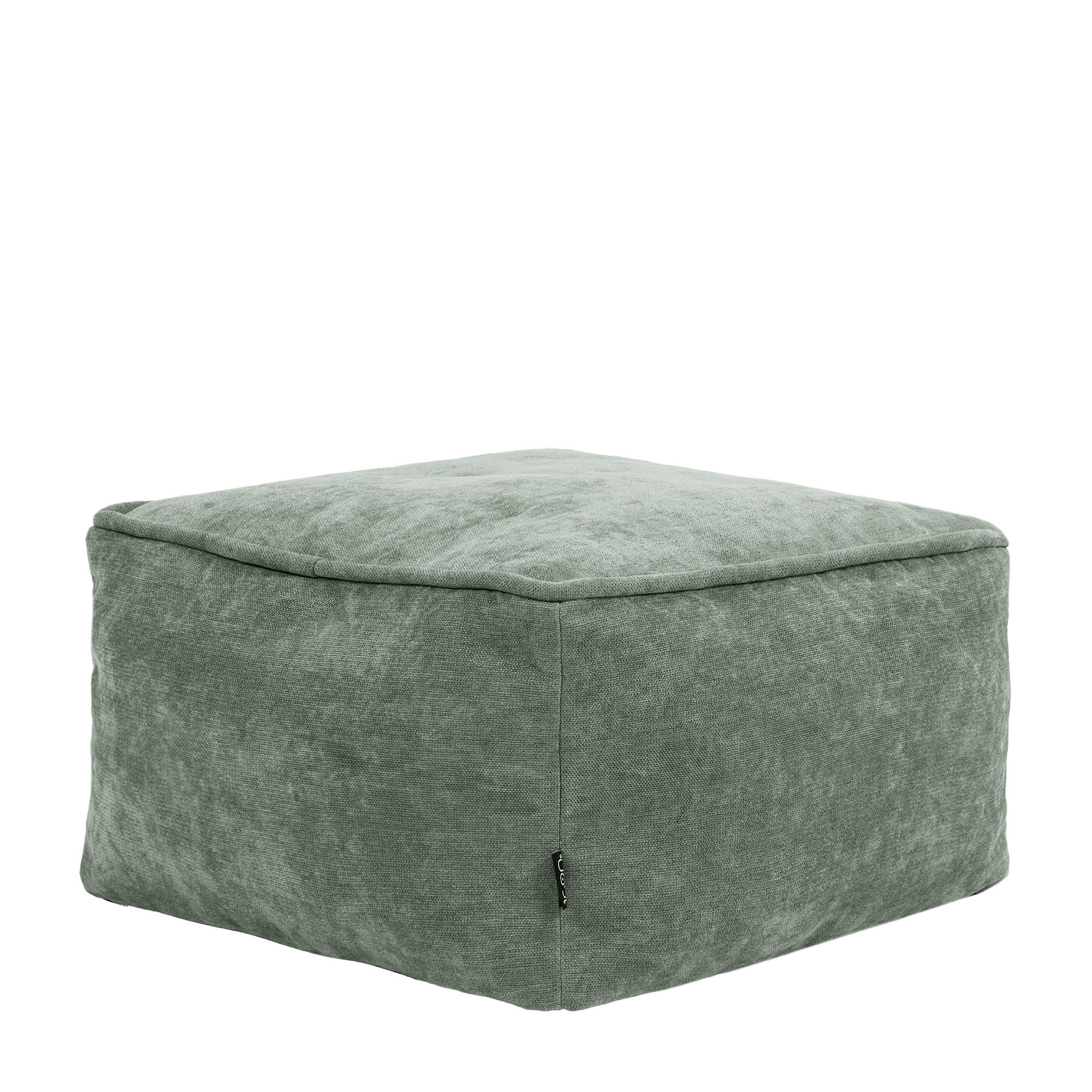 SITZPOUF Chenille Amara - Salbeigrün, Kunststoff/Textil (40/24/40cm) - icon