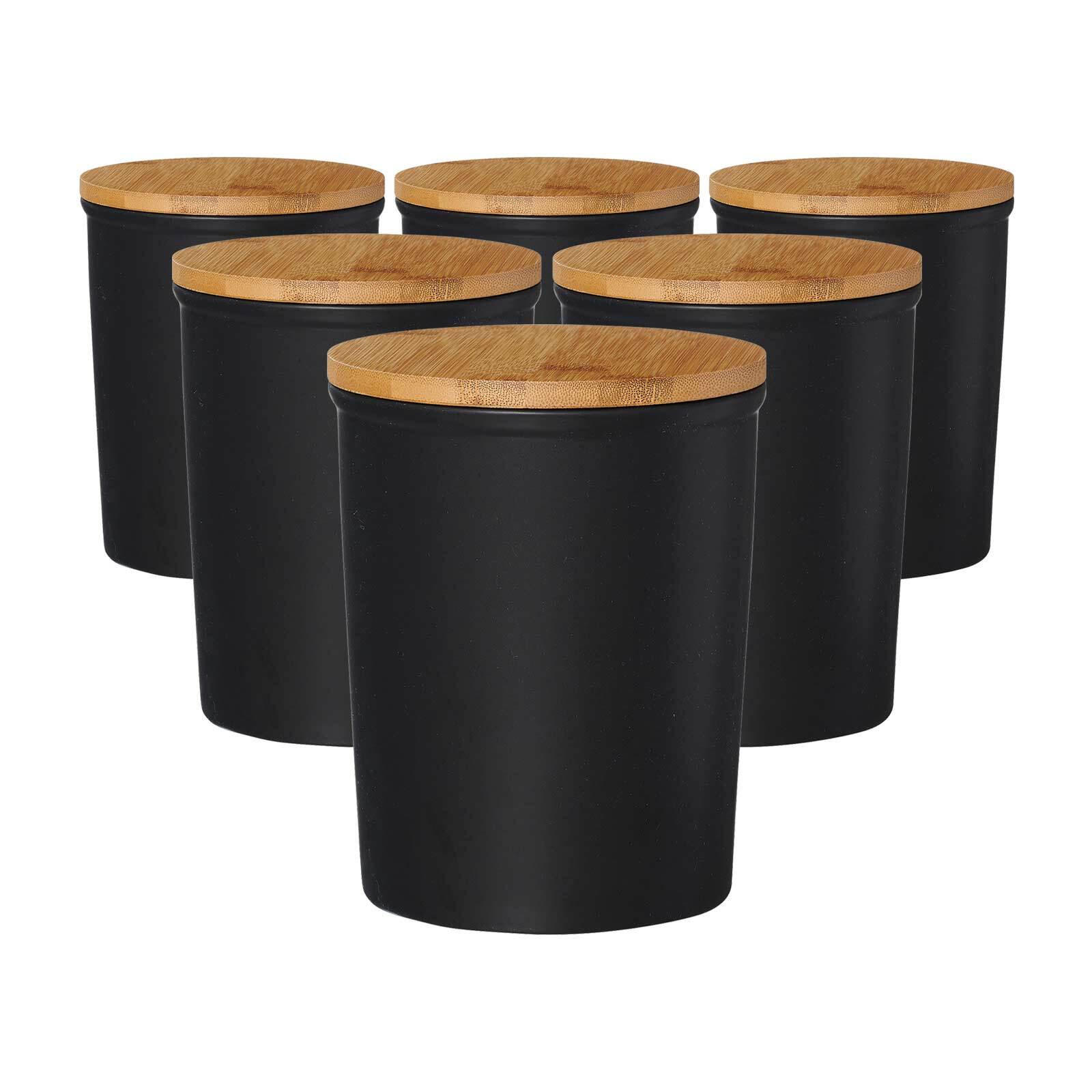 VORRATSDOSEN Jasper schwarz-braun 1,8 l 6er Set - Schwarz/Braun, Keramik (15/19/15cm) - Ritzenhoff Breker