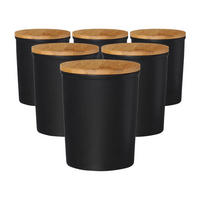 VORRATSDOSEN Jasper schwarz-braun 1,8 l 6er Set - Schwarz/Braun, Keramik (15/19/15cm) - Ritzenhoff Breker