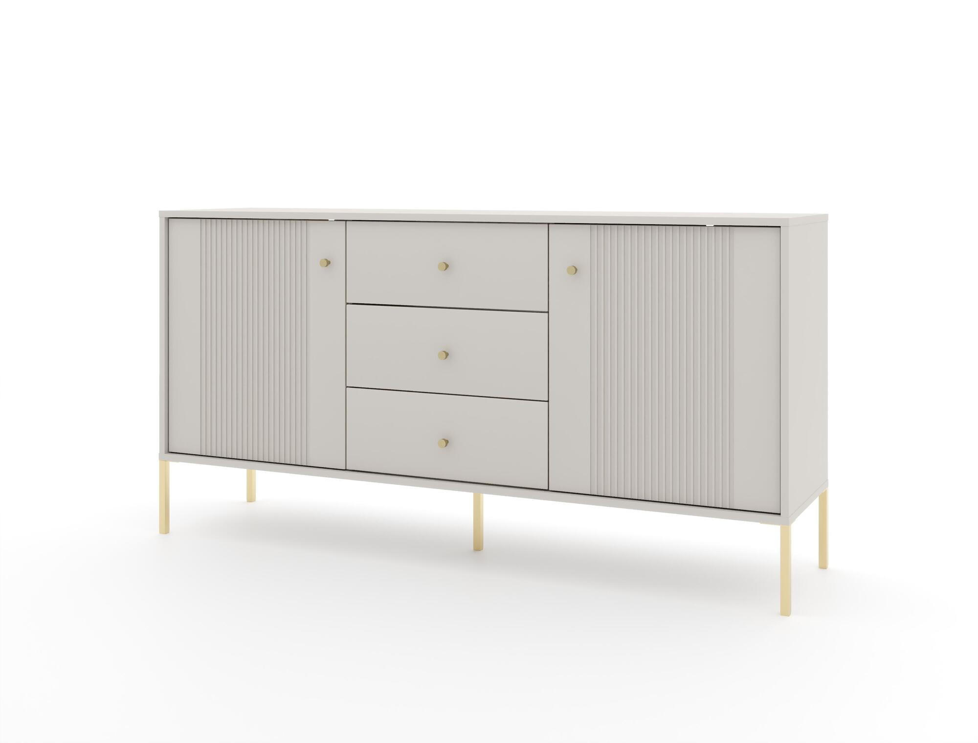 SIDEBOARD ISEO Beige, Gold 154x39x79 cm - Beige/Goldfarben, Holzwerkstoff (154/79/39cm) - FURNLUX