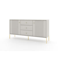 SIDEBOARD ISEO Beige, Gold 154x39x79 cm - Beige/Goldfarben, Holzwerkstoff (154/79/39cm) - FURNLUX