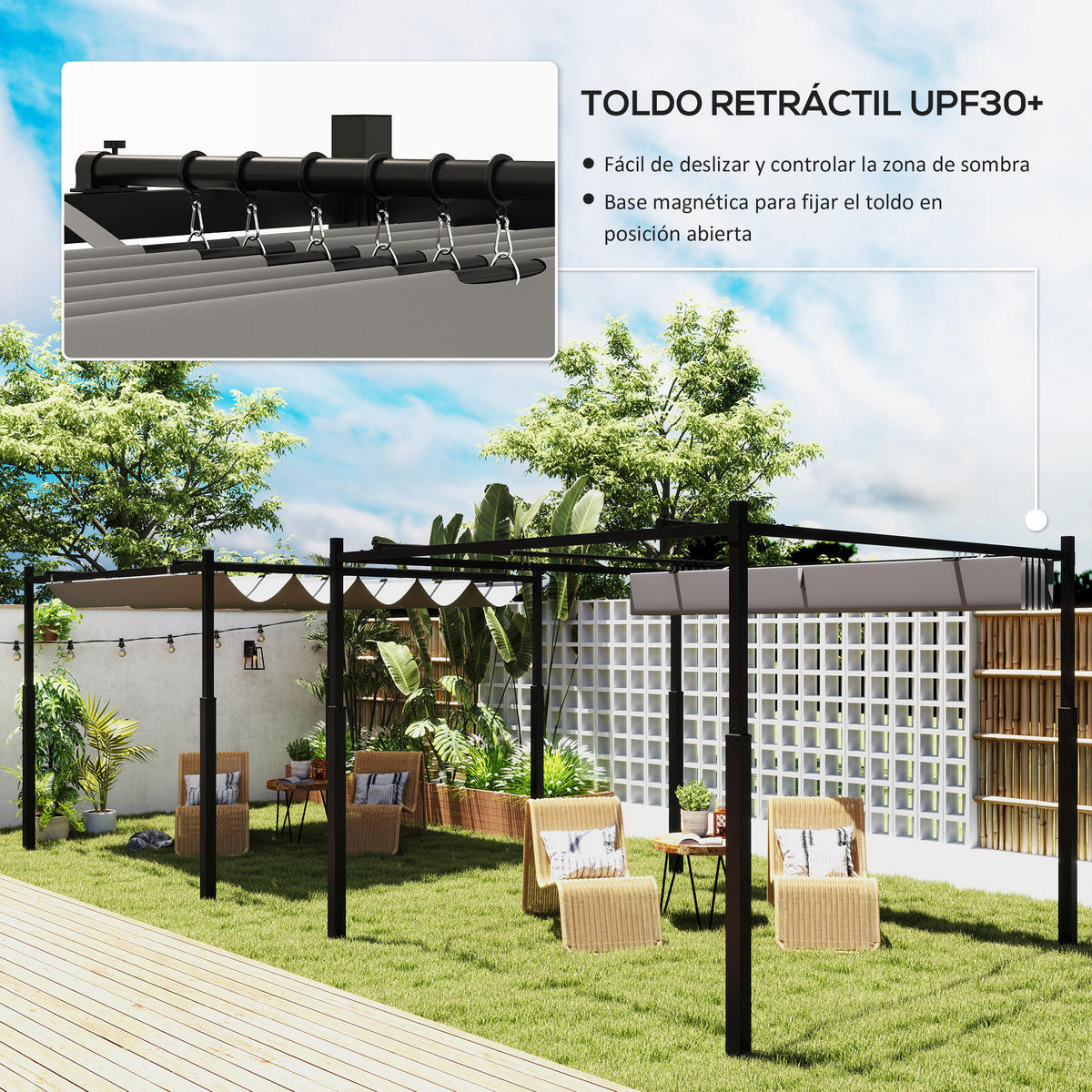 PAVILLON Grau 1 Stück - Grau, Metall (298/230/298cm) - GiPP