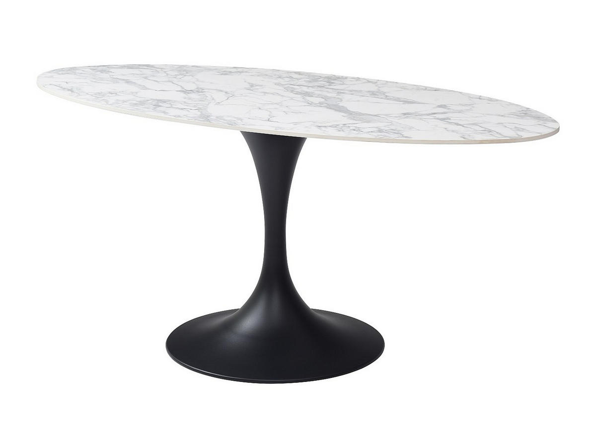ESSTISCH - 8 Personen - Keramik - Schwarz, Weiß - ELVA - Schwarz/Weiß, Keramik (90/180/78cm) - Vente-Unique