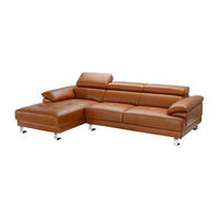 ECKSOFA - Premium-Leder - Ecke Links - Karamell - EXCELSIORA - Braun, Leder (265/165cm) - Vente-Unique