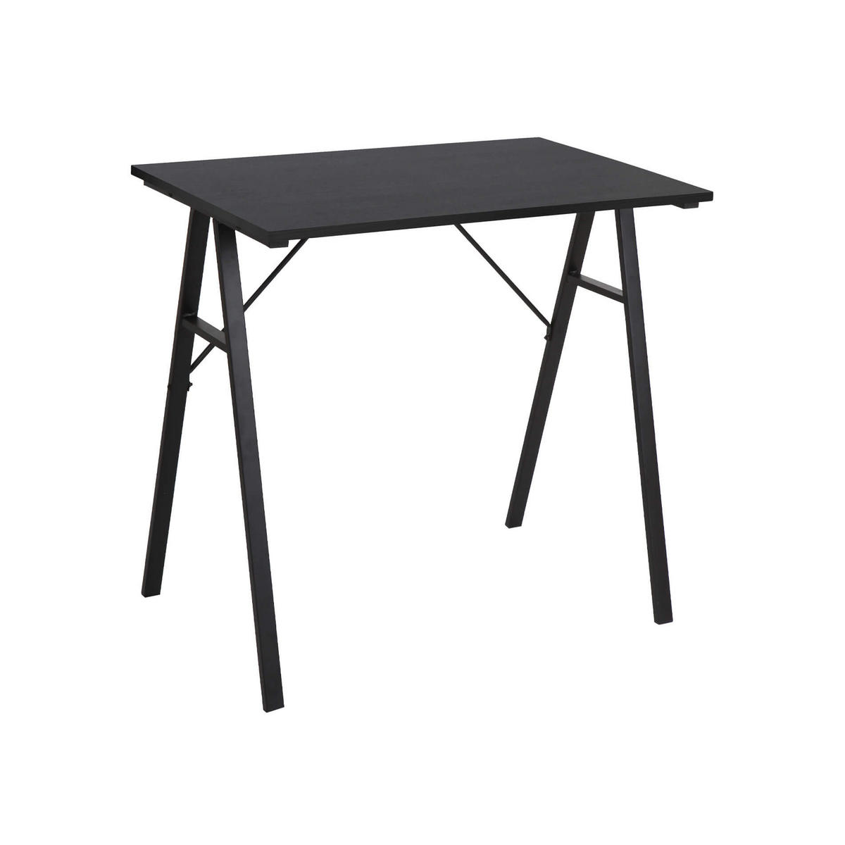 PLATZSPARENDER SCHREIBTISCH Schwarz 50/50/74 cm - Schwarz, Holzwerkstoff (50/50/74cm) - Mobili Rebecca
