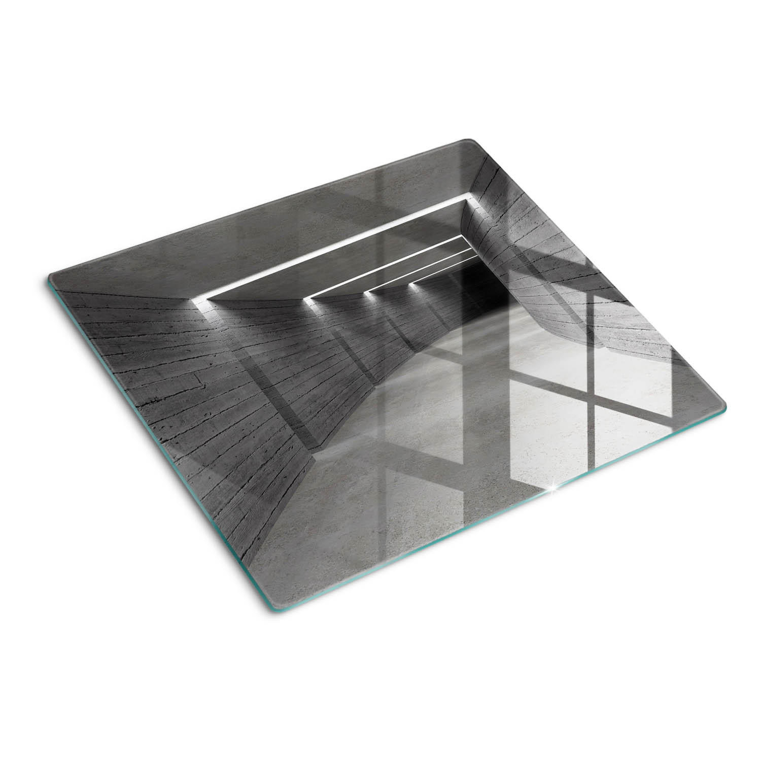 Tulup Glasplatte Grau 60x0.4x52 cm
