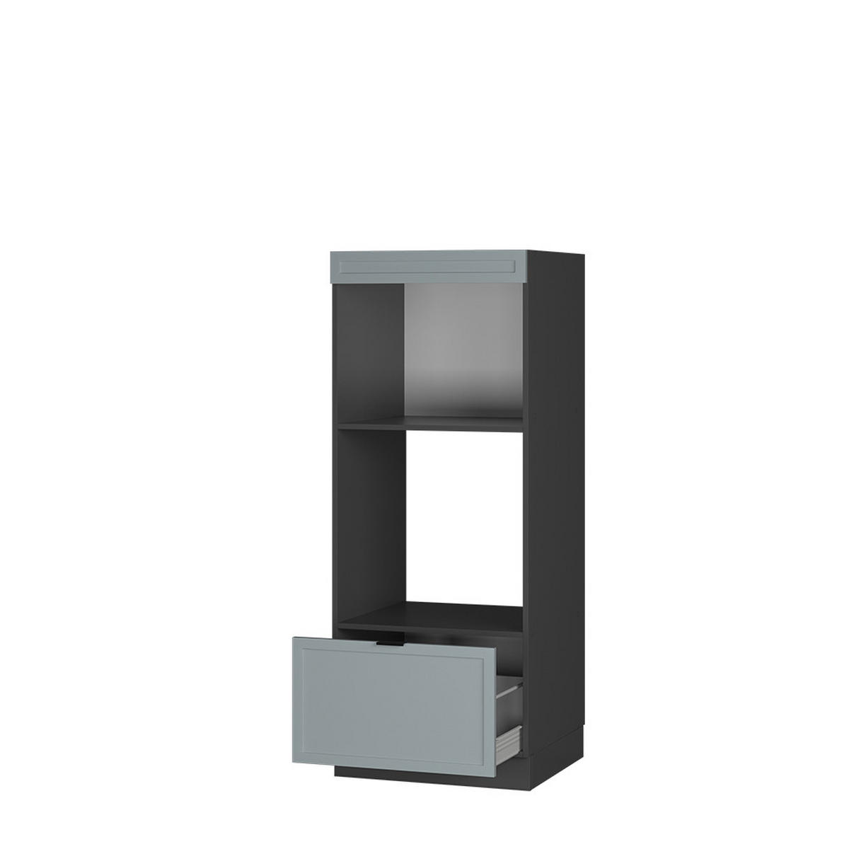 MIKROWELLENSCHRANK Fame-Line Hellblau-grau 60 cm offen - Anthrazit/Blaugrau, Holzwerkstoff (60/153.6/58.1cm) - Vicco