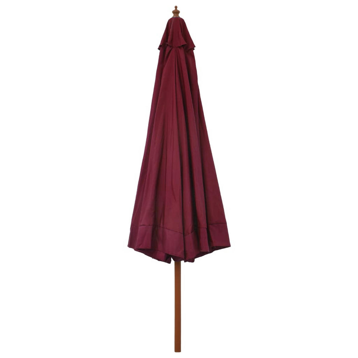 SONNENSCHIRM Mit Holzmast 330 Cm Burgunderrot - Rot, Textil (330/330cm) - vidaXL