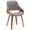 ESSZIMMERSTUHL Stoff walnuss/dunkelgrau - Dunkelgrau/Walnussfarben, Holz/Textil (52/86/54cm) - CLP