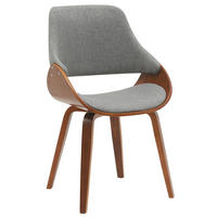 ESSZIMMERSTUHL Stoff walnuss/dunkelgrau - Dunkelgrau/Walnussfarben, Holz/Textil (52/86/54cm) - CLP