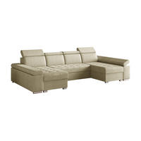 WOHNLANDSCHAFT - Ecksofa U - Luka U - Beige (Twist 01) - Beige, Holzwerkstoff (330/94/168cm) - Möblo
