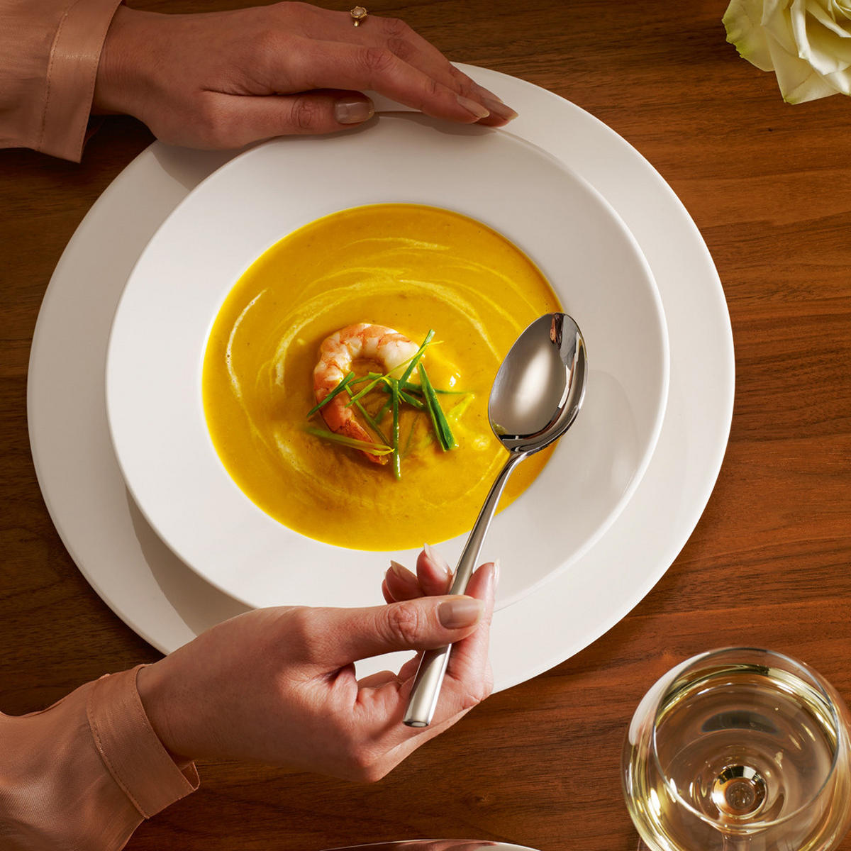TAFELLÖFFEL Piemont silber 207 mm 6er Set - Silberfarben, Metall - Villeroy & Boch