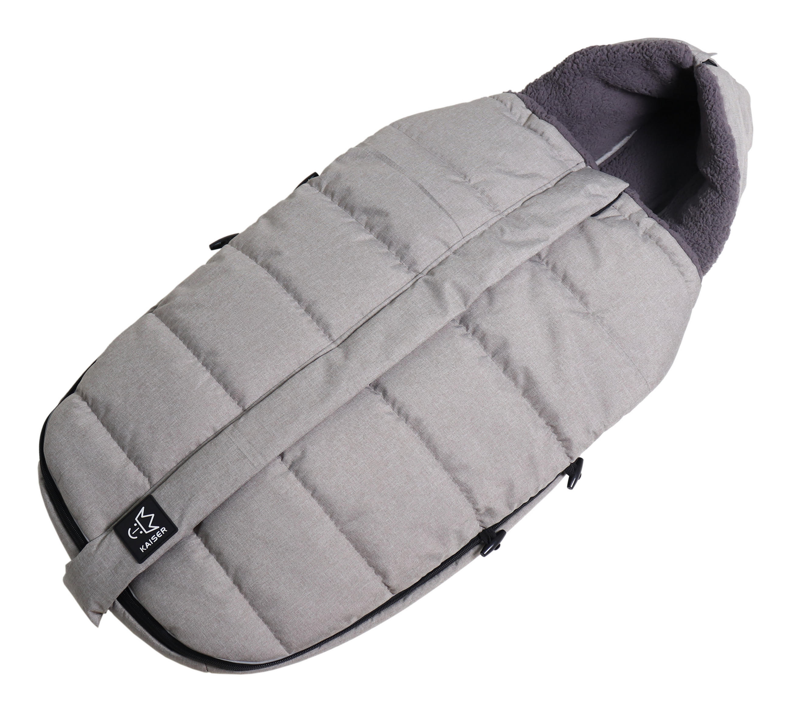 KINDERWAGEN-FUSSSACK Mila, light grey melange - Grau, Textil (48/7/105cm) - Kaiserbaby