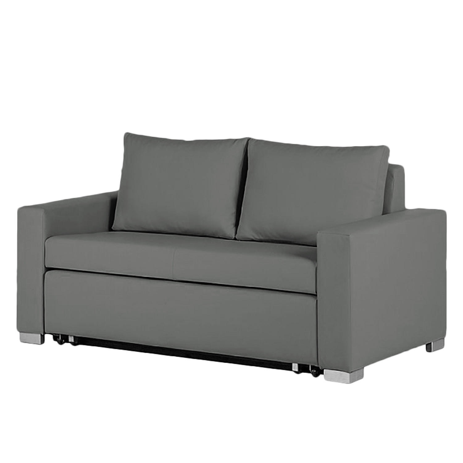 SCHLAFSOFA - Silberfarben/Hellgrau, Kunststoff (173/90/90cm) - home24