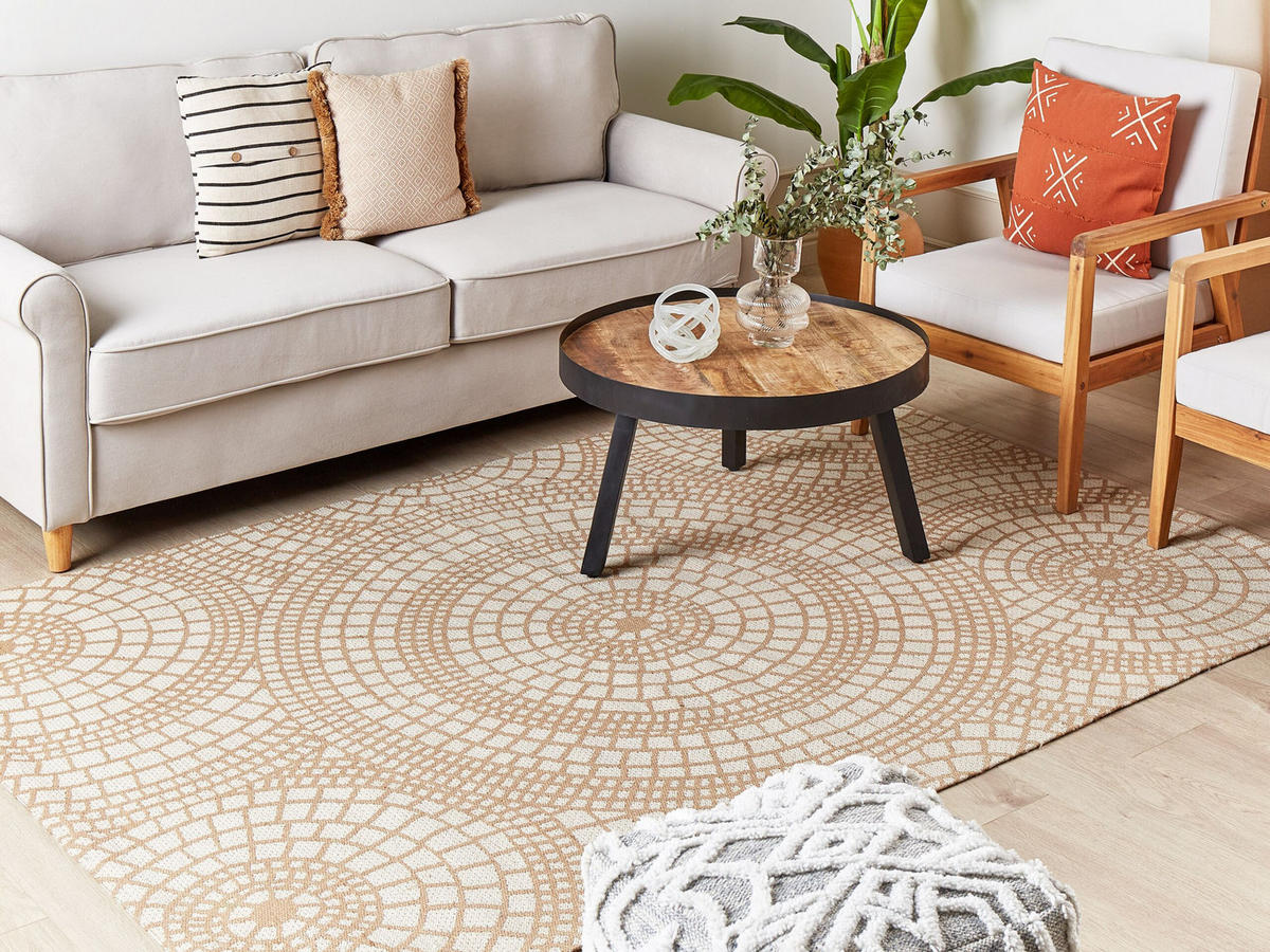 TEPPICH geflochten Ariba 230/160 cm - Beige, Naturmaterialien (160/230cm) - Beliani