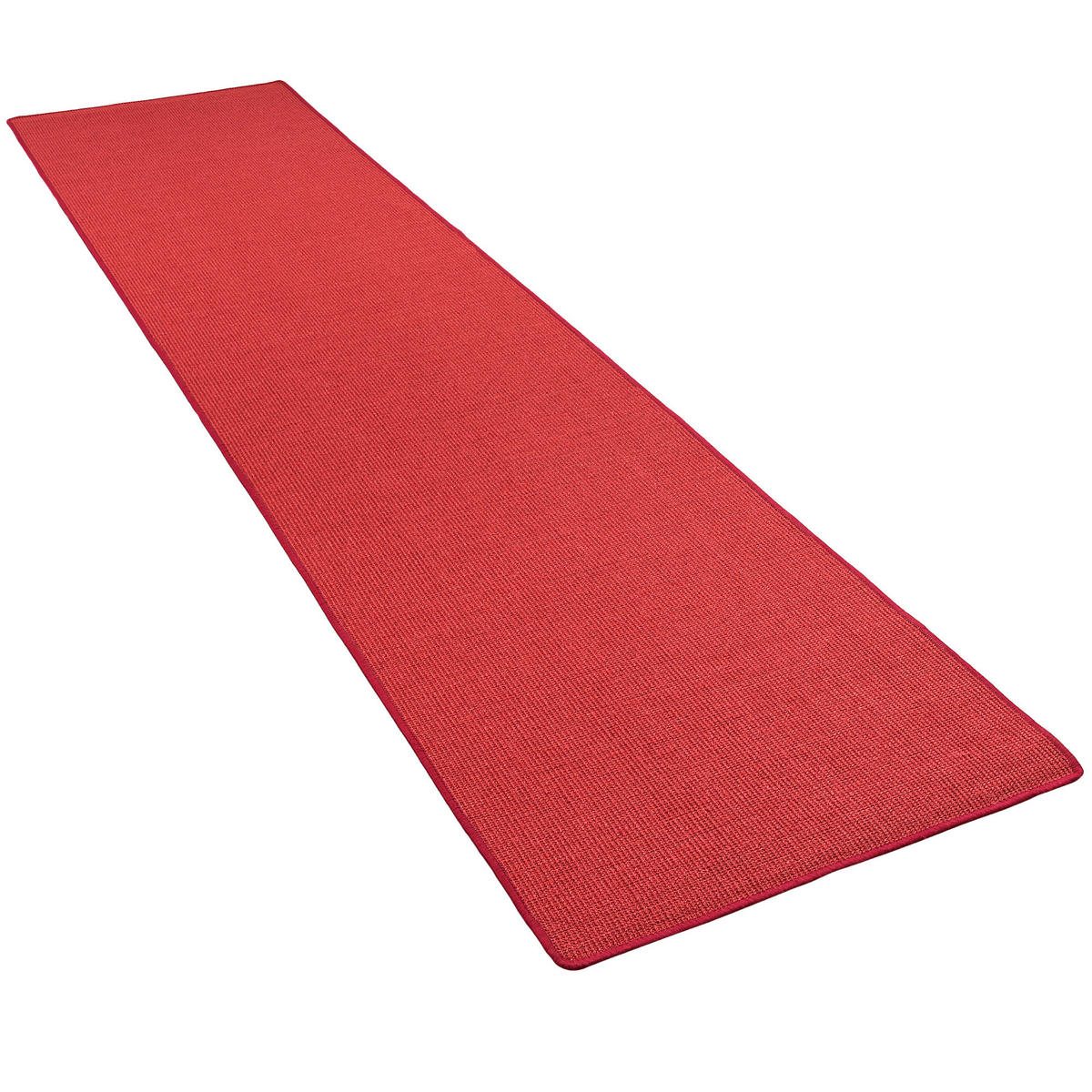 SISAL NATUR LÄUFER TEPPICH - Rot, Textil (100/400cm) - Snapstyle
