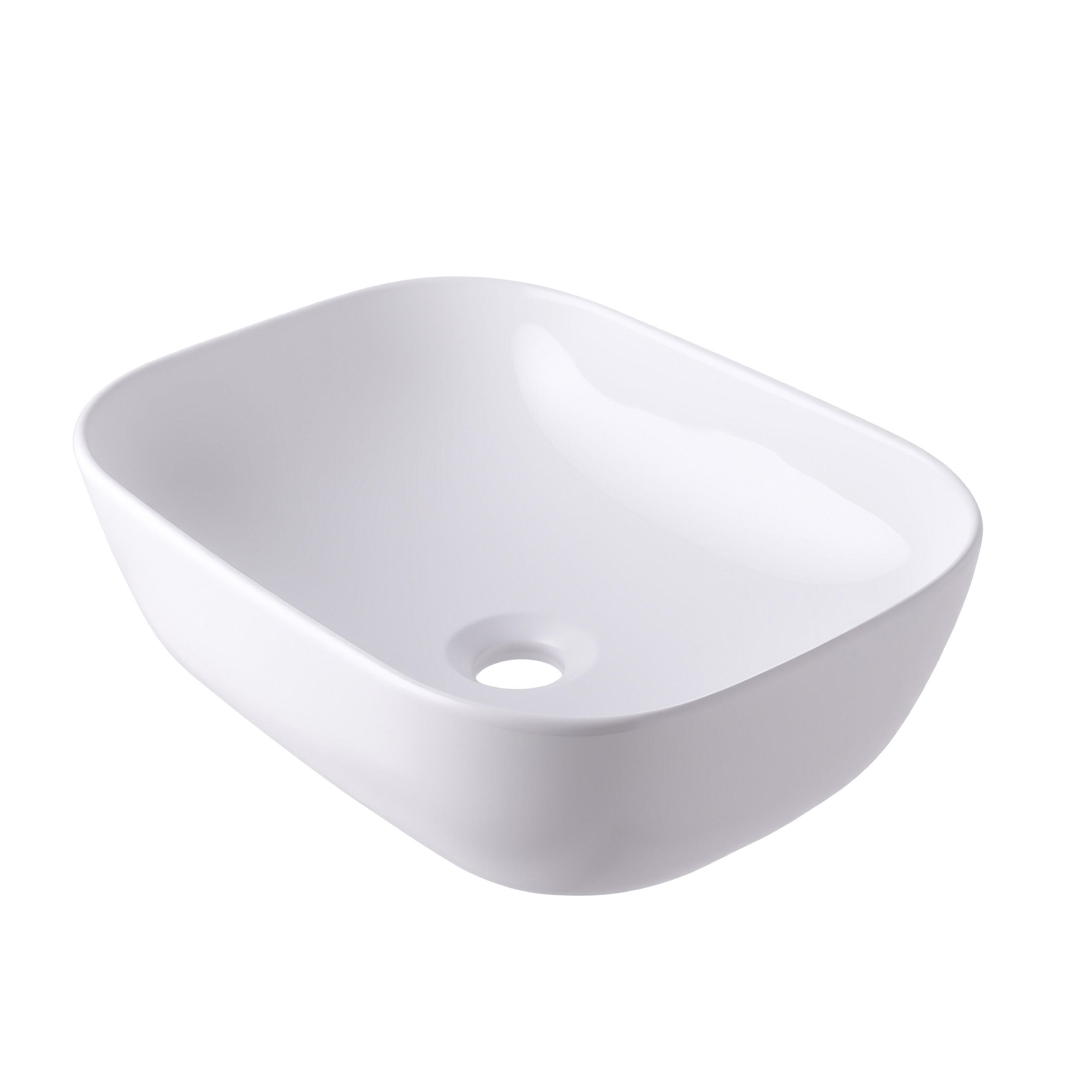 UMIVAONIK Bijela keramika bez otvora za slavinu - bijela, keramika (46/14/32cm) - Relaxdays