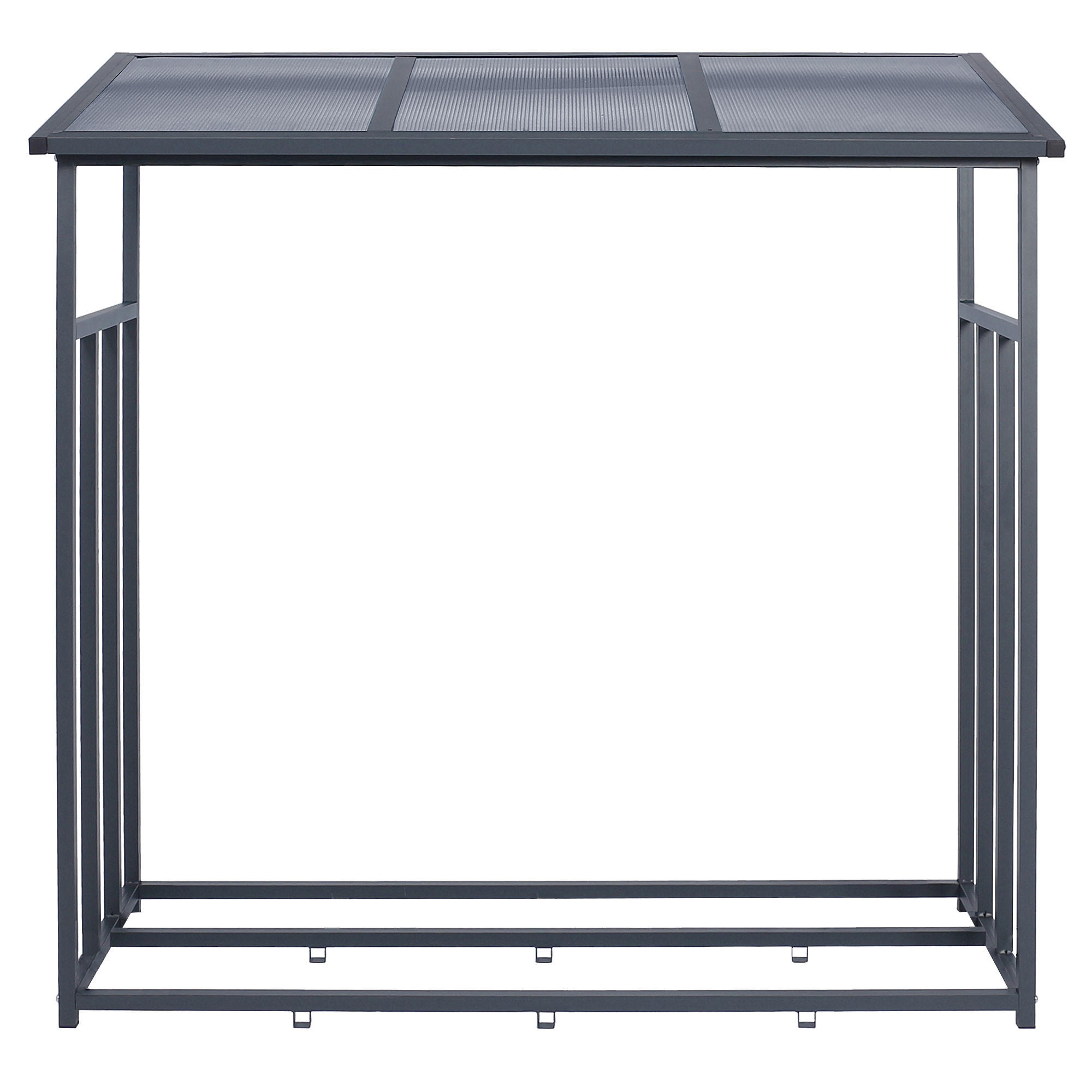 KAMINHOLZREGAL - Schwarz, Metall (83/185/187.5cm) - ML-DESIGN