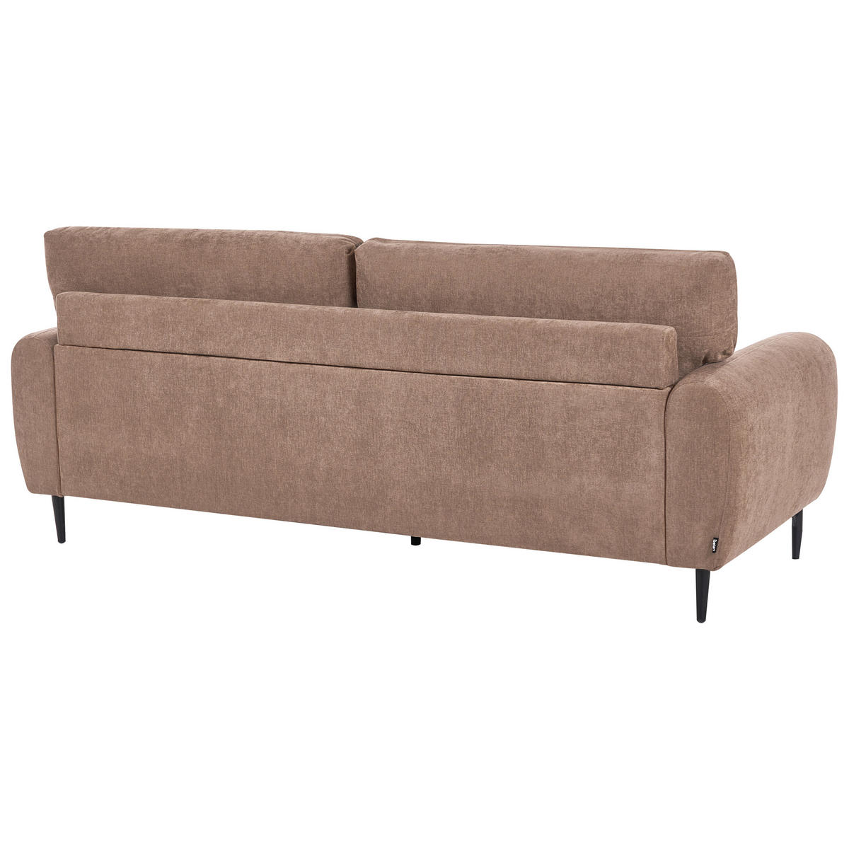 3-SITZER-SOFA Chenillegewebe Braun Skaro - Schwarz/Braun, Textil (214/87/89cm) - Beliani