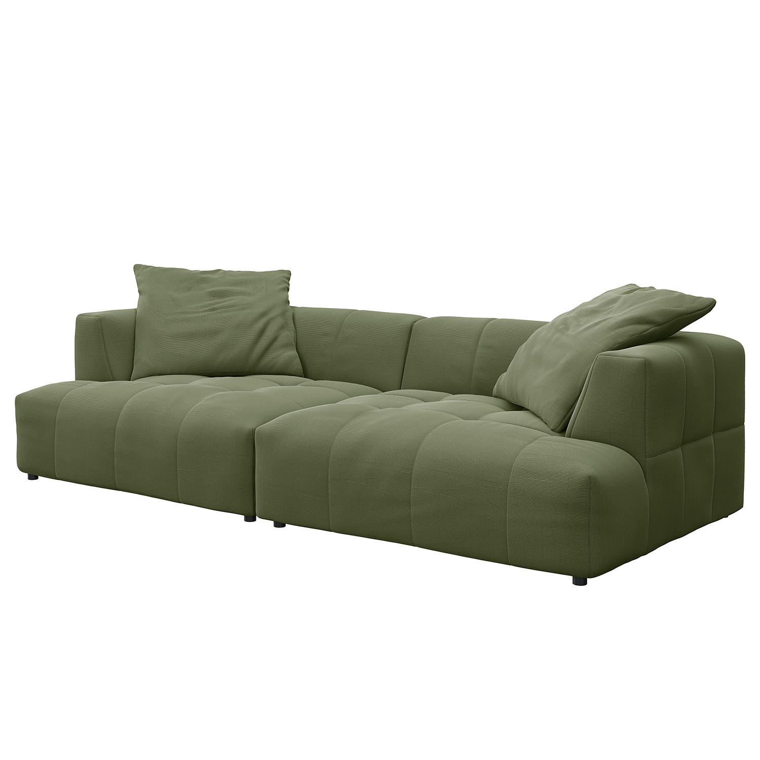 BIGSOFA - Schwarz/Grün, Holz/Kunststoff (272/70/126cm) - home24