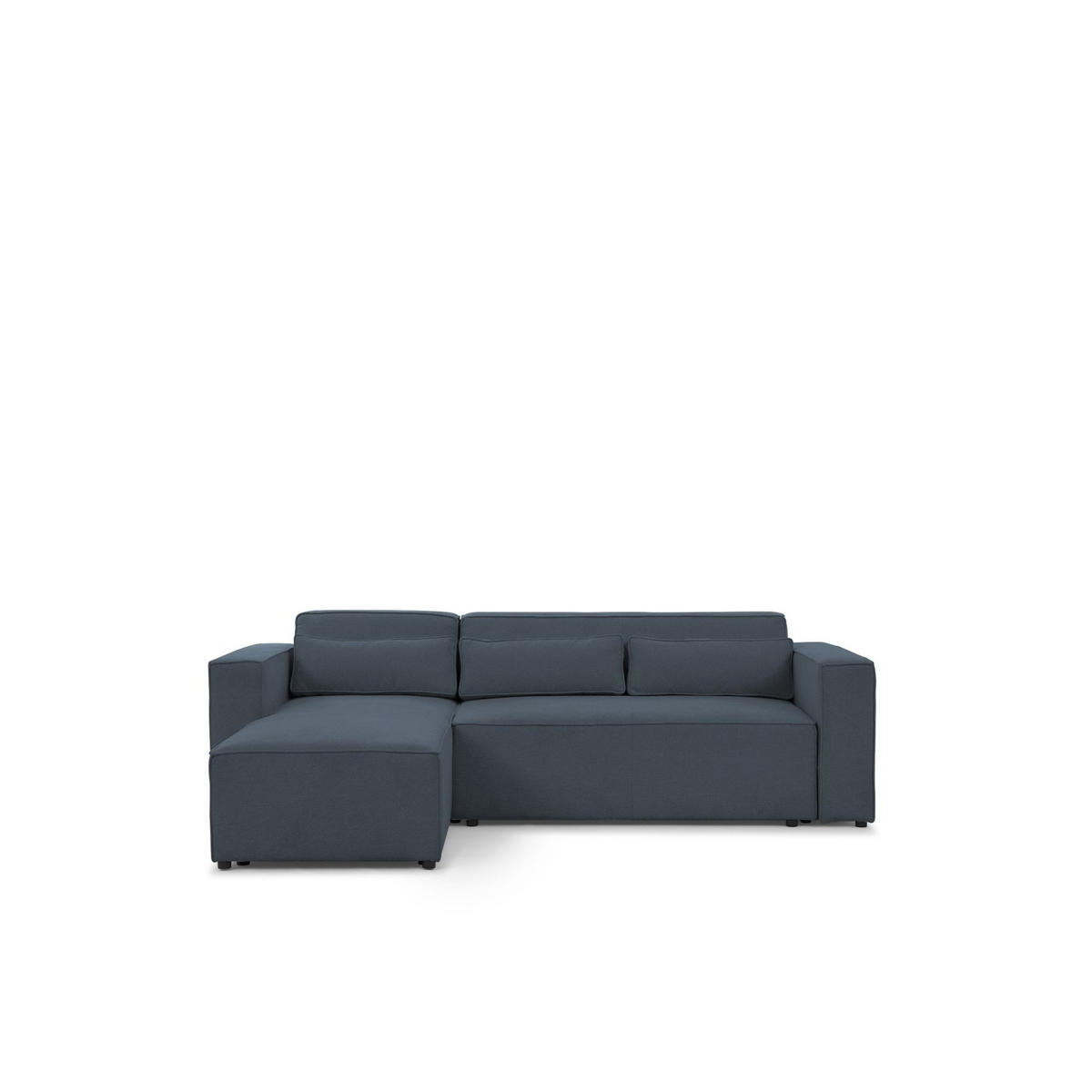 ECKSOFA Schlafsofa Waldo In Stoff Poso - Blaugrau, Holzwerkstoff/Textil (260/173cm) - Fun Möbel