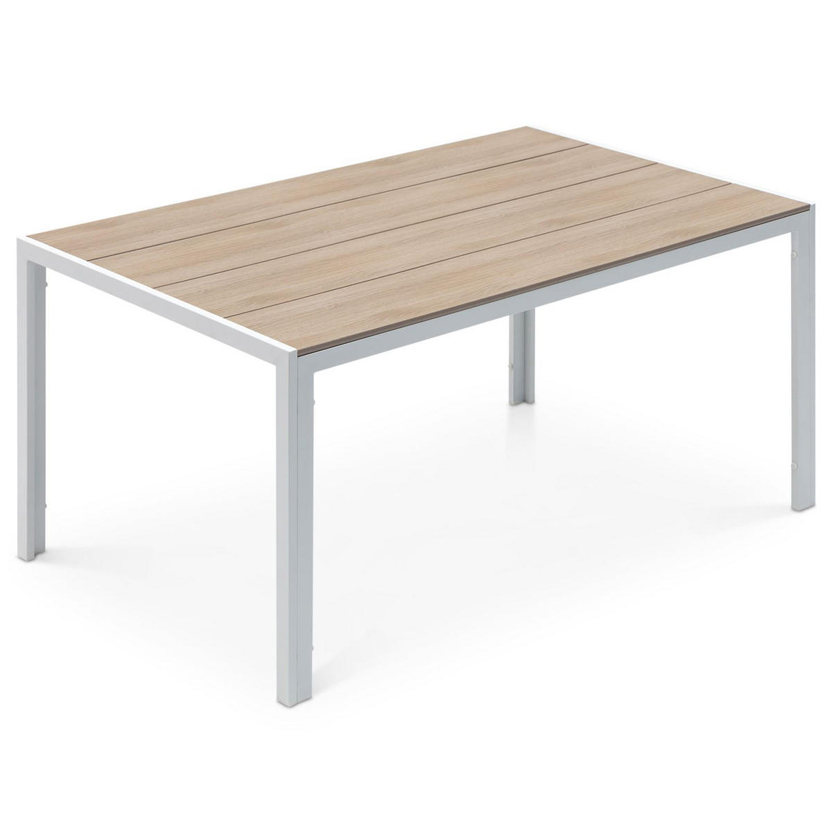 GARTENTISCH MONDELLO weiß - Weiß, Metall (90/150/73cm) - IDIMEX