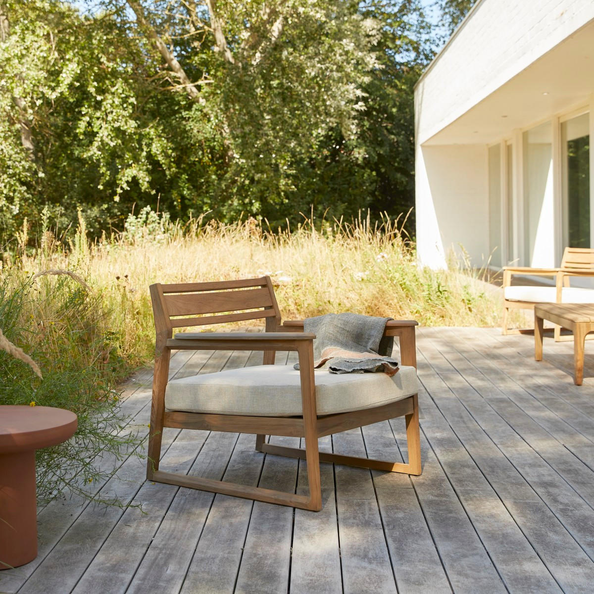 GARTENMÖBEL-SET 1-tlg Vasco Natur aus Teak - Naturfarben, Holz - Tikamoon
