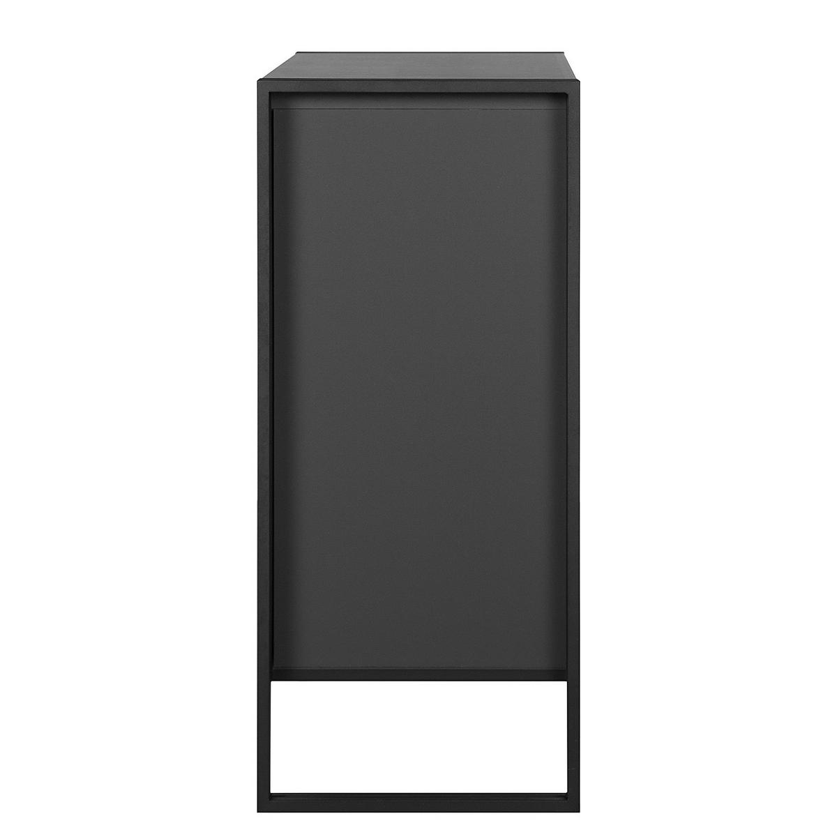 KOMMODE mit 3 Schubladen - Schwarz, Holzwerkstoff (80/90/39cm) - home24