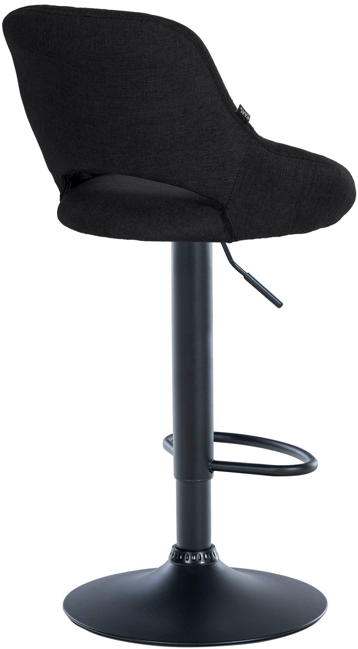 BARHOCKER Stoff Schwarz - Schwarz, Textil/Metall (47/85/48cm) - CLP