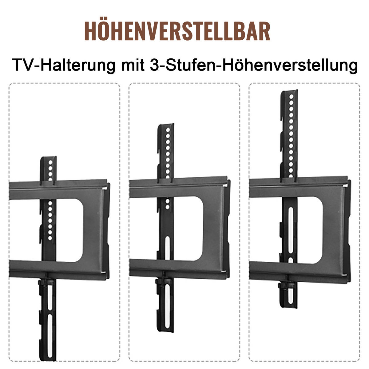TV-ELEMENT 115.8/40.9/121.5 cm Braun mit Wandhalterung - Braun, Holz (116/125/42cm) - Oxeza