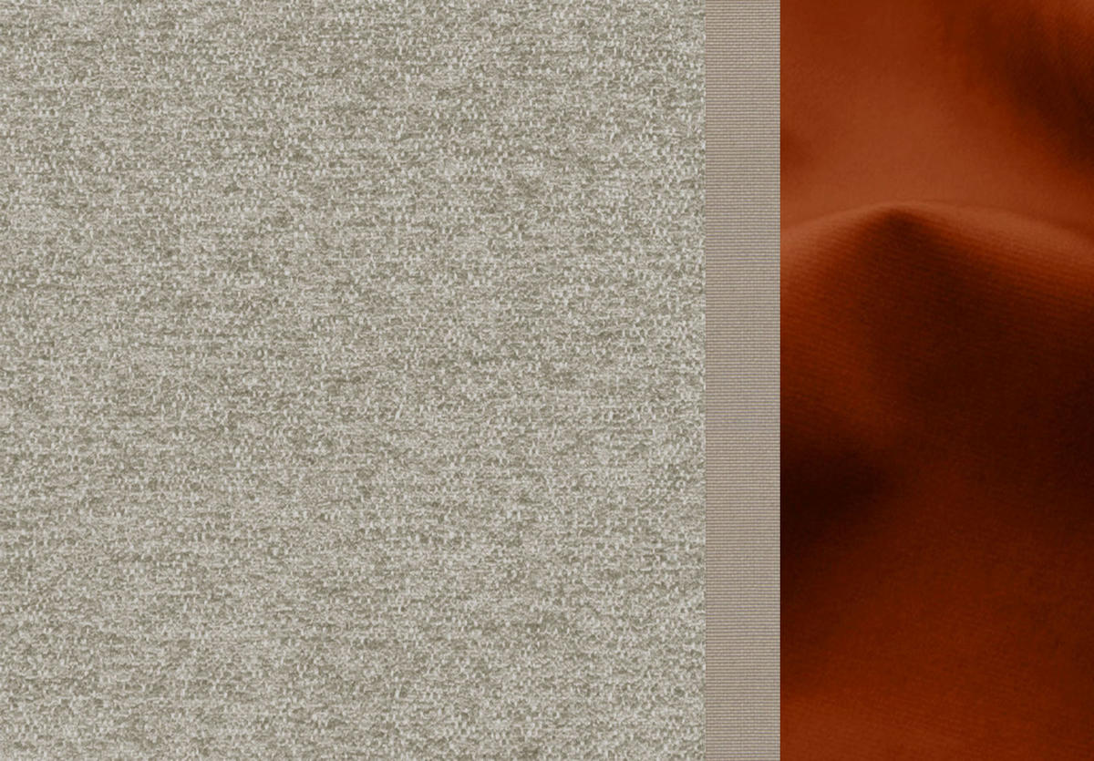 ECKSOFA WINTER 4-Sitzer, ecru - Ecru/Schwarz, Holzwerkstoff/Textil (158/269cm) - Courtois Laville