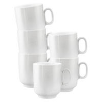 HENKELBECHER Sento Home Aura white 400 ml 6er Set - Weiß, Keramik (0.4L) - Seltmann Weiden