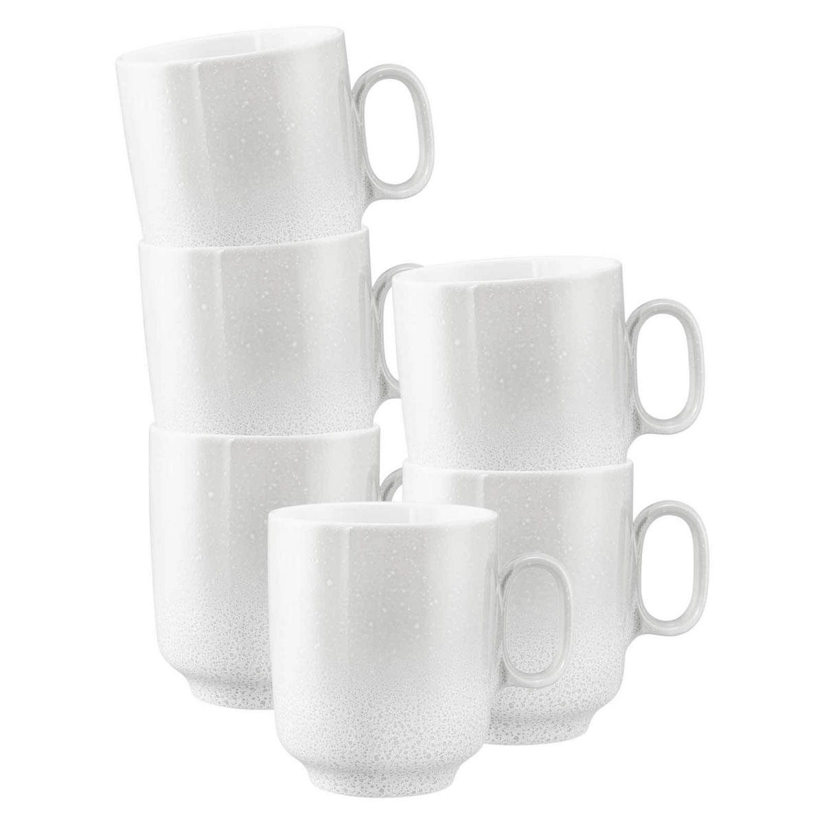 HENKELBECHER Sento Home Aura white 400 ml 6er Set - Weiß, Keramik (0.4L) - Seltmann Weiden
