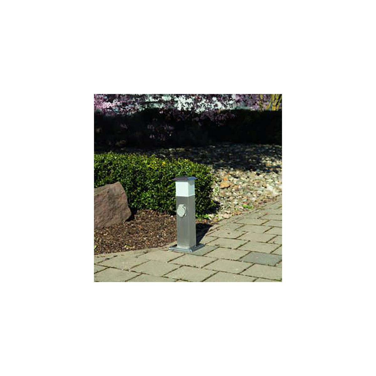 LED WEGELEUCHTE Edelstahl Silber - Silberfarben, Metall (15.5/40/15.5cm)