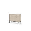 KOMMODE - kommode Melody II 2D2S Beige + Schwarz - Beige/Schwarz, Holzwerkstoff (104/83/39cm) - Möblo