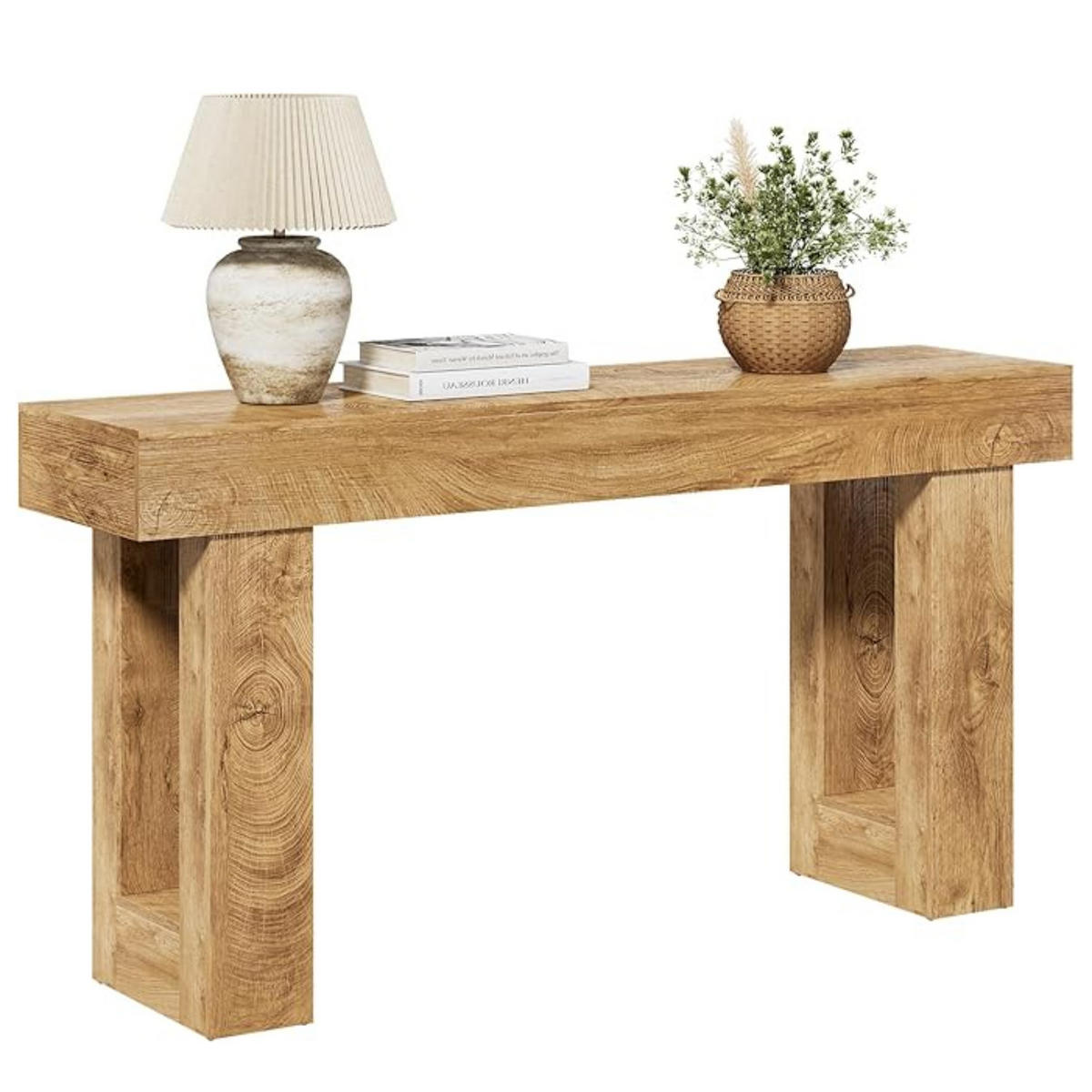 KONSOLENTISCH Holzoptik Natur 160×35 cm - Ahornfarben, Holzwerkstoff (35/160/76cm) - Quality Elegance