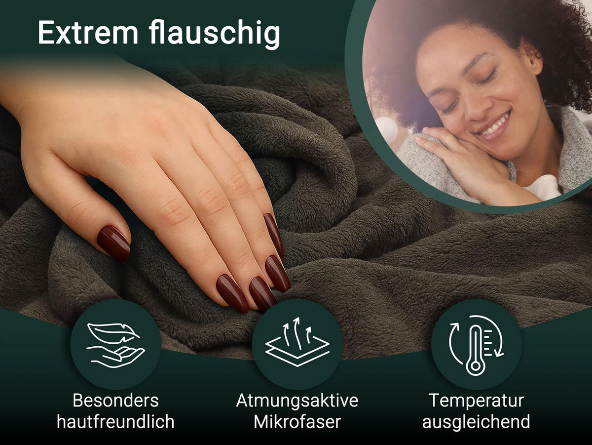 KUSCHELDECKE, 220x240 cm, 100% Polyester - Mokka, Textil (220/240cm) - Zollner