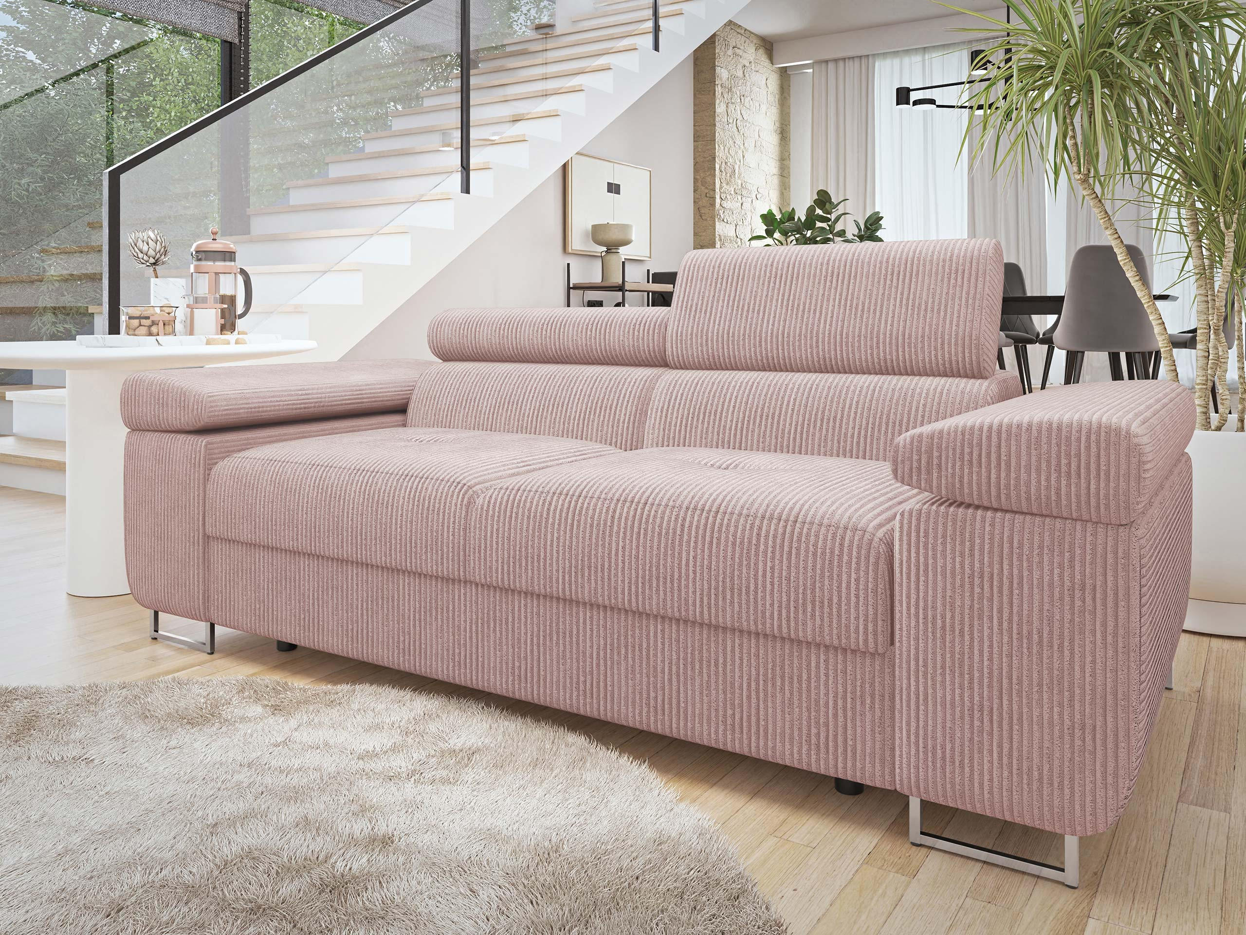 SOFA Torezio 2 Cord - Rosa, Holz/Textil (198/90/102cm) - MIRJAN24