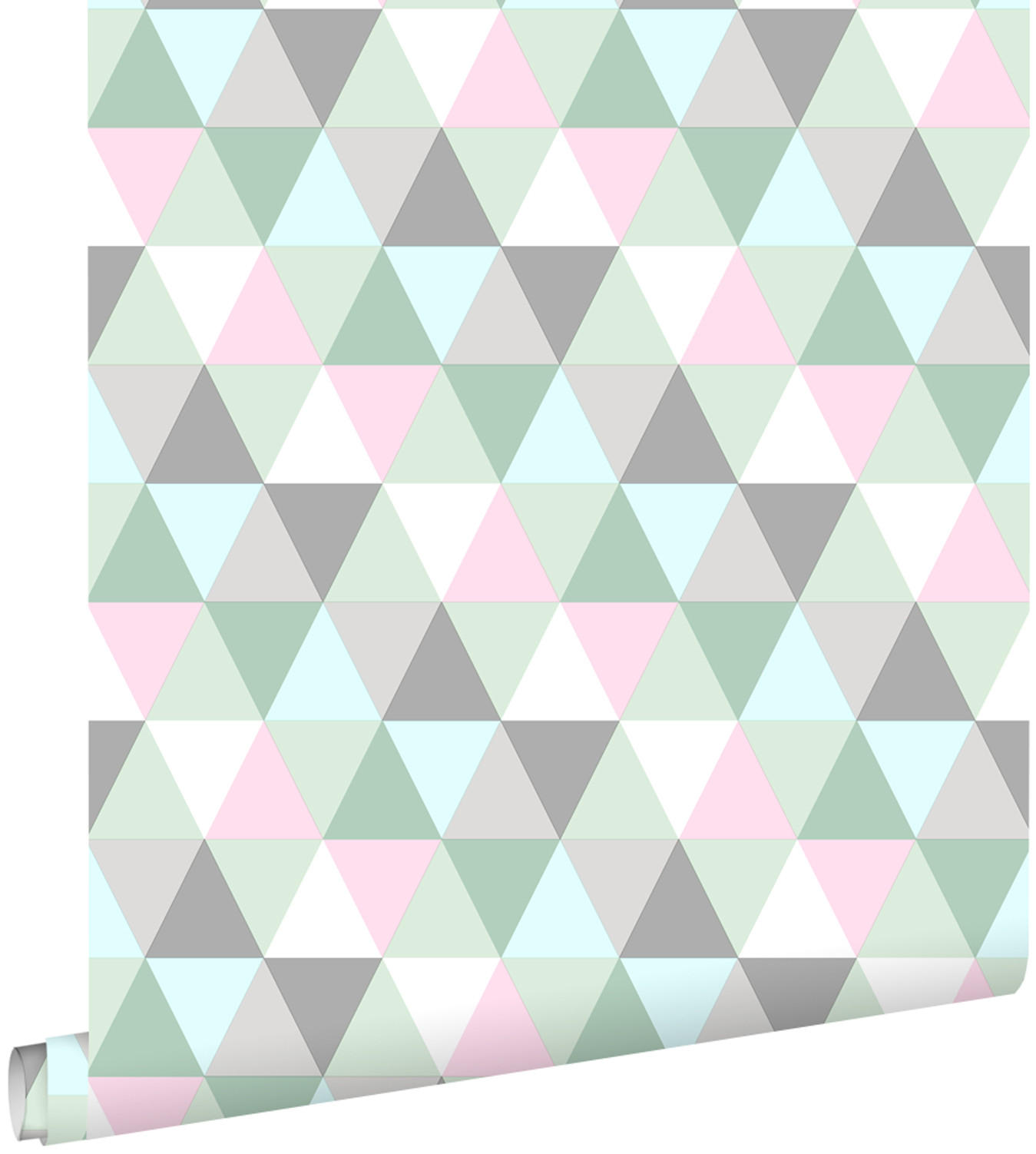 TAPETE Dreiecke 53 cm x 10.05 m - Pink, Papier (53/0.1cm) - ESTAhome