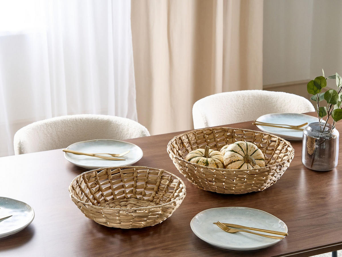 DEKOSCHALE Wasserhyazinthe beige Dalat - Beige, Naturmaterialen (11cm) - Beliani