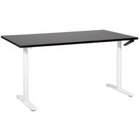 HÖHENVERSTELLBARER SCHREIBTISCH Manuell 160/72 cm Schwarz Destin IV - Schwarz/Weiß, Holzwerkstoff (72/160/74cm) - Beliani