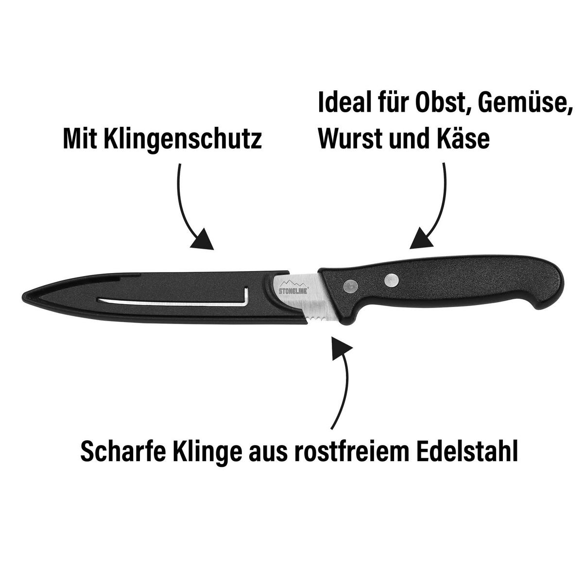 ALLZWECKMESSER - Schwarz, Metall (23cm) - Stoneline