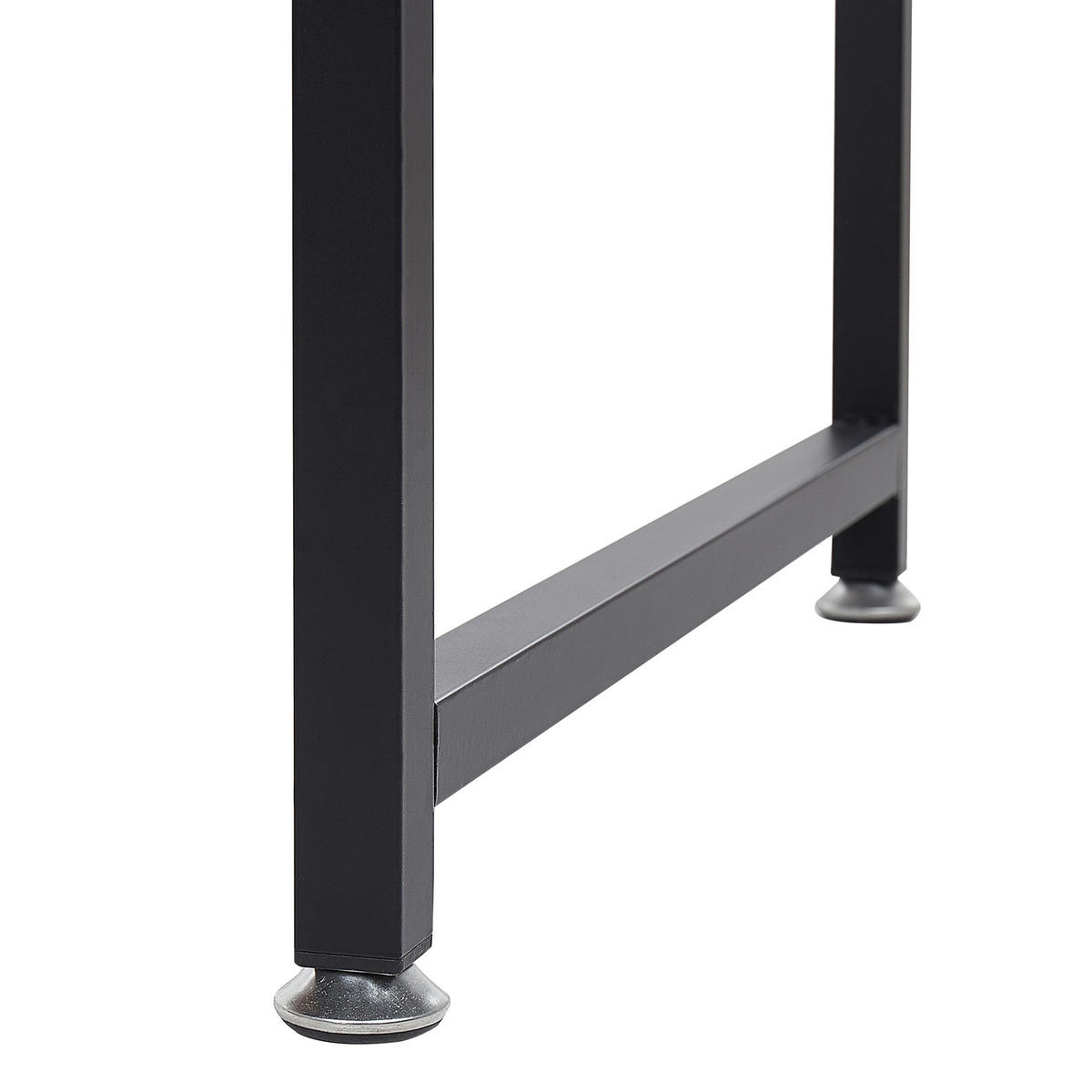 SCHREIBTISCH weiß/dunkler Holzfarbton 120/60/75 cm Dese - Dunkelgrau, Holzwerkstoff (60/120/75cm) - Beliani