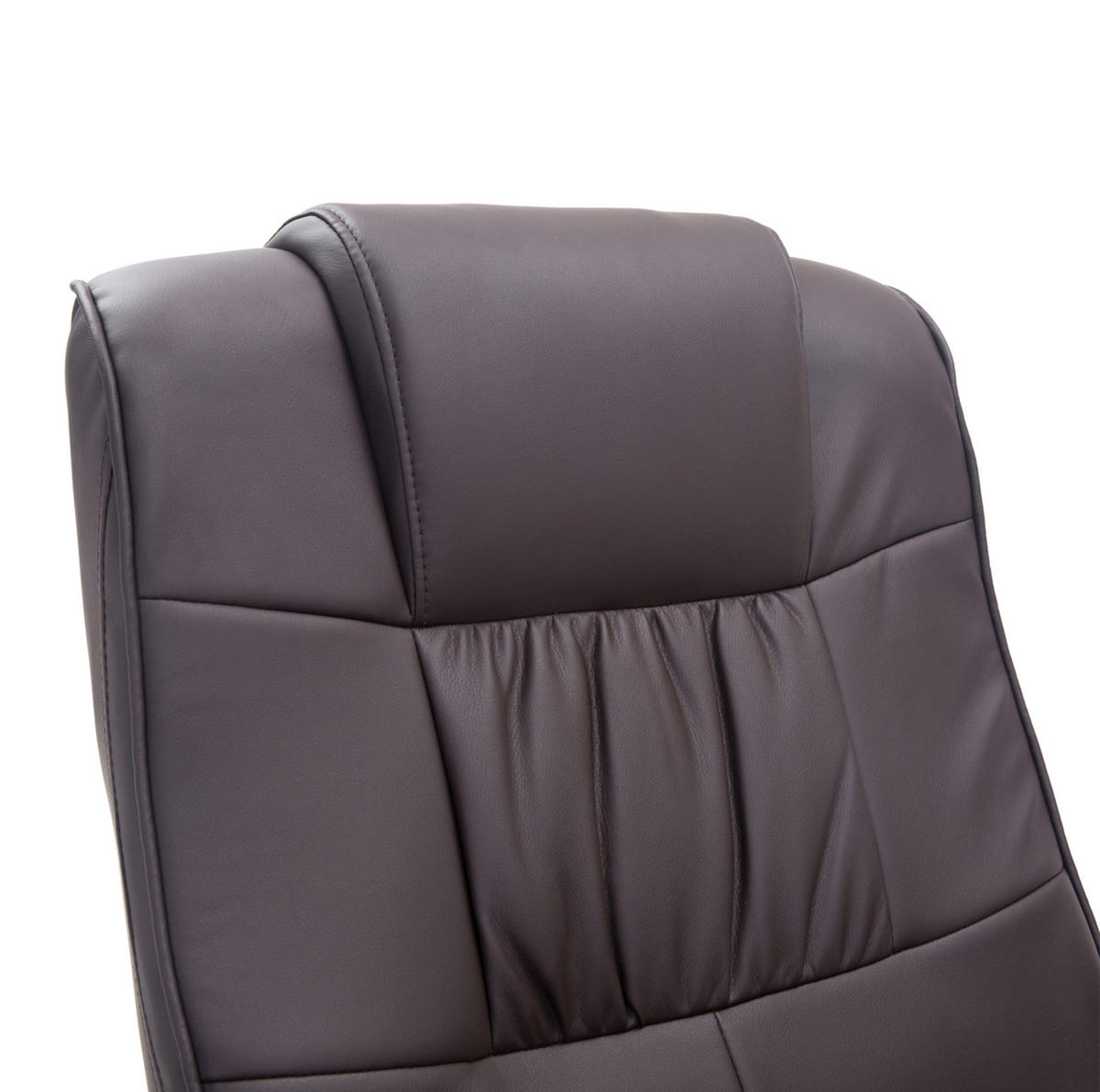 MASSAGESESSEL mit Hocker und 360°-Drehfunktion – mit Massagefunktion und verstellbarer Rückenlehne - Braun, Metall (77/95/84cm) - BEAOK