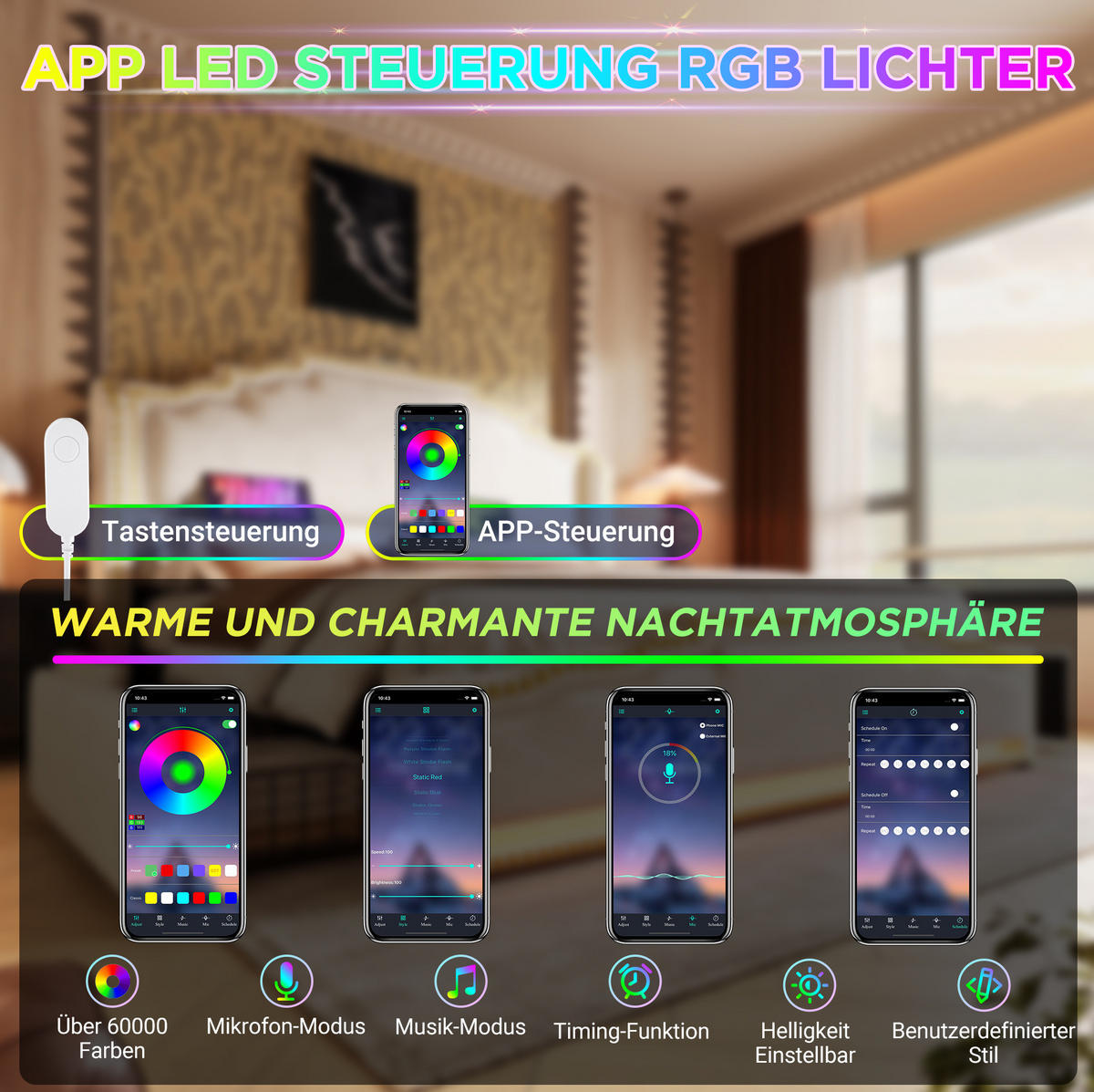 OBLAZINJENA postelja 140/200 cm z LED osvetlitvijo, USB-C priključkom, hidravličnim predalom in vzmetnico, Bež - bež, tekstil (140/200cm) - Redom