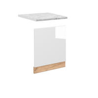 FRONTBLENDE Fame-Line Weiß Hochglanz 60 cm, AP Marmor - Honigeiche/Weiß Hochglanz, Holzwerkstoff (60/67.4/1.6cm) - Vicco